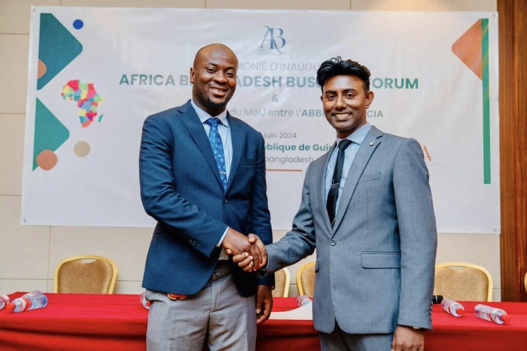 ABBF leadership engaging with international partners during an official business meeting